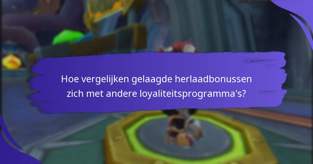 Hoe werken gelaagde herlaadbonussen?