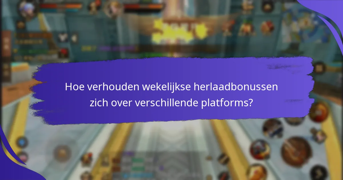 Welke beloningen kunnen spelers verdienen met wekelijkse herlaadbonussen?