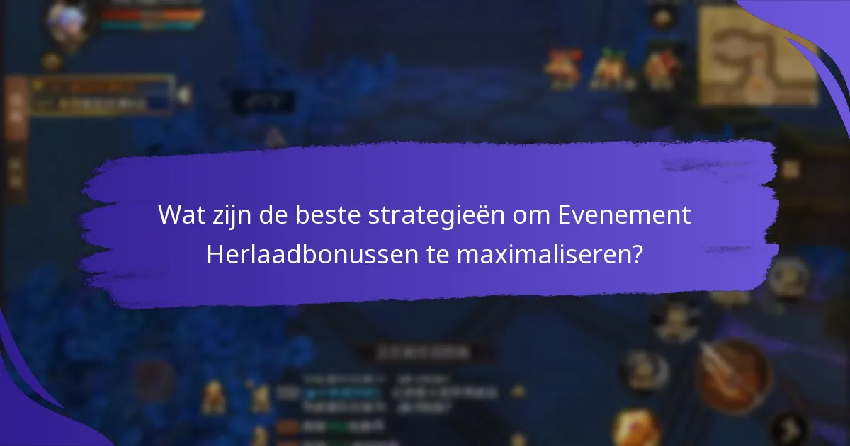 Welke Evenement Herlaadbonussen zijn het populairst?