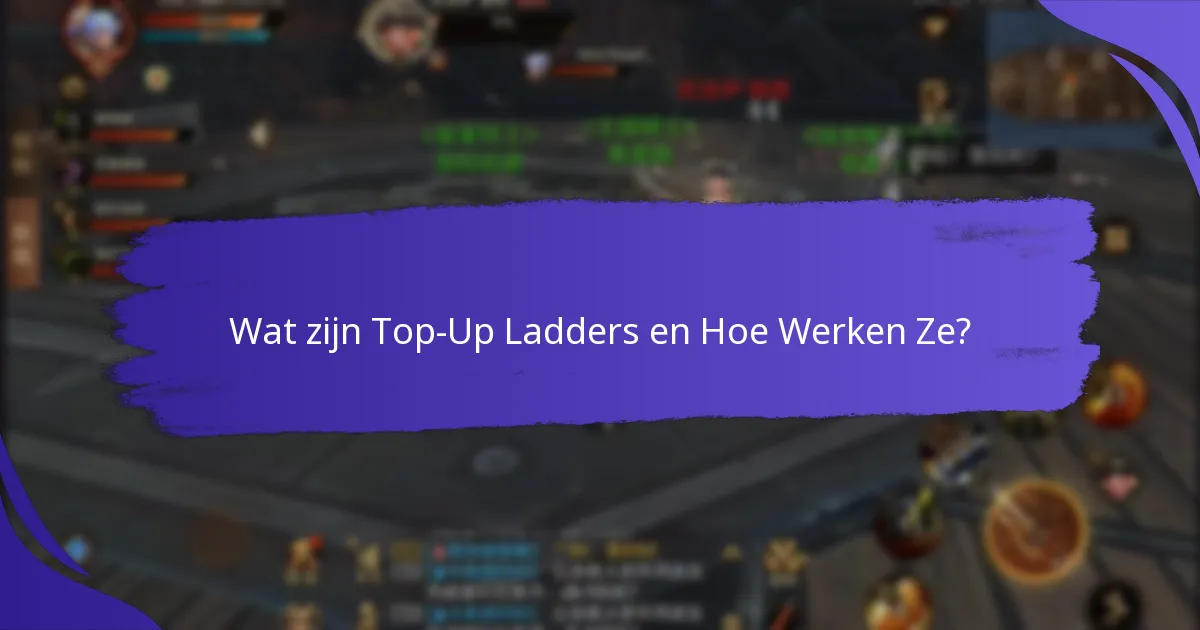 Hoe Kunnen Gebruikers Vorderen Door Top-Up Ladder Stappen?